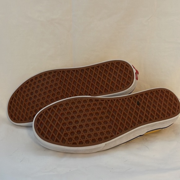 Women’s Yellow Checkered Vans Slip Ons - Picture 3 of 5